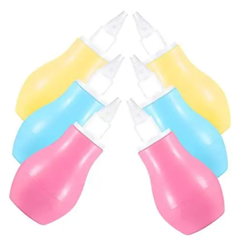 Produktbild: Yardwe Manueller Nasensauger Für Babys 6 Stück Nasensekretsauger Rosa Blau Gelb Wiederverwendbar Einfach Zu Reinigen Für Neugeborene Und Kleinkinder