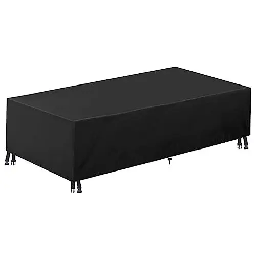 Produktbild: Yardwe Möbel Abdeckung Möbel Abdeckung Couchbezug Aus Stoff Wetterschutz Für Gartenmöbel Abdeckungen Für Gartenmöbel Terrassenmöbel Schwarzer Terrassentisch 210d Wasserdicht Schutzhülle