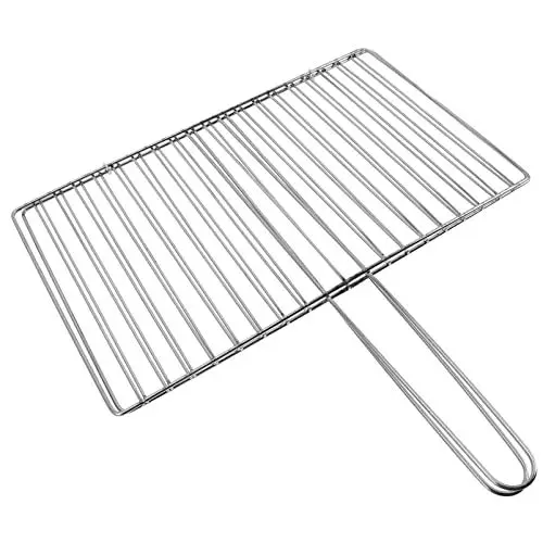Produktbild: Yardwe Outdoor-Zubehör Fisch Grillkorb Grill Grillkorb Drahtnetz mit Griff für Fisch Fleisch Garnelen Outdoor Grill Zubehör Fisch Grillen Gitter Campingzubehör