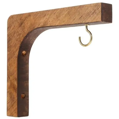 Produktbild: Yardwe Wandhaken Holz Pflanzen, Nordischer Stil, Ideal FüR Pflanzer VogelhäUschen Laterne Windspiele Wandleuchter