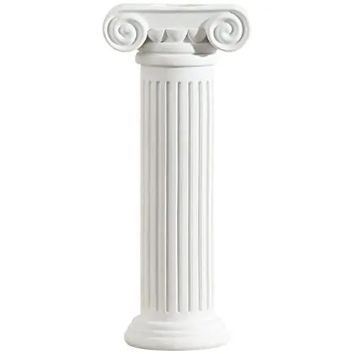 Produktbild: Yardwe Kreative Römische Säule Vase, Harz, Weiß, 10.5 x 24.5 cm, Dekorative Blumenarrangement, Heimdekoration