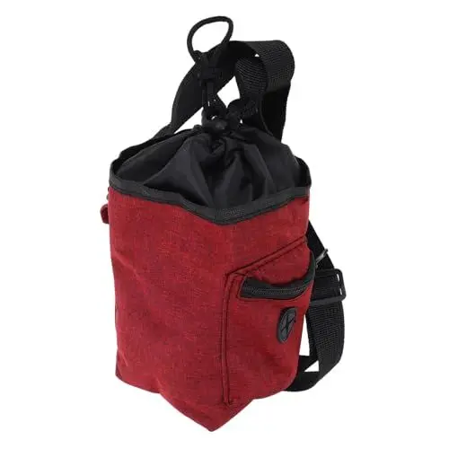 Produktbild: Yardwe Rutschfester Pulverbeutel Zum Klettern Kletterzubehör Kreidesack Klettern Heim-Fitness-zubehör Kreidebeutel Chalkbag Zum Bouldern Kreideeimer Ausrüstungszubehör Rot Oxford-Stoff