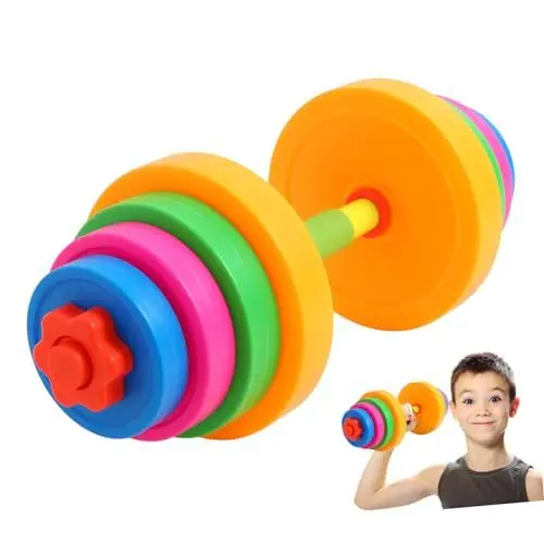 Produktbild: Yardwe Spielzeug 2st Verstellbare Schwere Hanteln Trainingsgeräte Für Kinder Hanteln Trainieren Powerlifting-spielzeug Training Langhantel Sport Kleinkind Langhantel-set Plastik