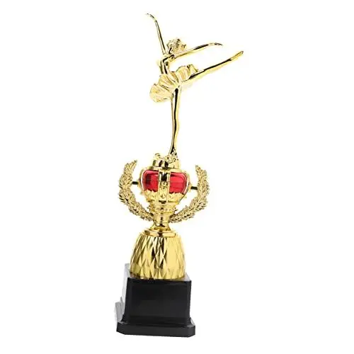 Produktbild: Yardwe Tanztrophäe Trophäen Vergeben Fußball-trophäe Mini-trophäe Lustige Trophäe Für Erwachsene Sporttrophäe Für Kinder Basketball-trophäe Für Kinder Geschenk Plastik Mädchen Metall Gold