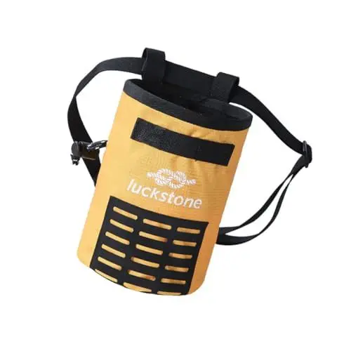 Produktbild: Yardwe Tasche mit großem Fassungsvermögen zughilfen Fitness Outdoor Gear kletterzubehör sporttaschen sportasche gymtasche Outdoor-Kletterpulversack Pulverbeutel Aufbewahrungstasche Yellow