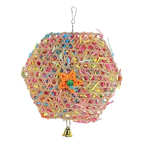 Produktbild: Yardwe Vogelspielzeug aus Rattan Vogelkauspielzeug für Sittiche Zerkleinerungsspielzeug für Papageien Vögel Spielzeug zahnreinigung Berufe Papageienspielzeug Papagei Rattankugeln Hölzern