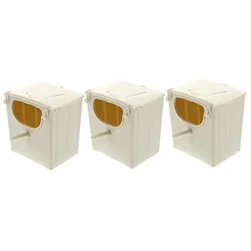 Produktbild: Yardwe Vogelzuchtbox Sittich 3 Stücke Sittich Nisthaus Papageienkäfig Haustierbedarf Vogel Wohnbox Vogel Nistkasten Haustierkäfig Hängende Box Kegelschwanz Vogelnest Kunststoff