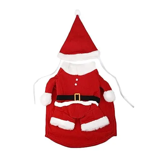 Produktbild: Yardwe Weihnachtsmann Hundemantel Für Kleine Hunde Roter Umhang Süßes Weihnachtskostüm Für Haustiere Ideal Für Die Festliche Saison Größe S Bequemes Tragen Für Weihnachtsfeiern