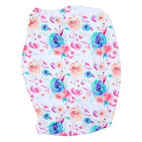 Produktbild: Yardwe Wickelunterlage Abdeckung mit Blumenmuster Abnehmbar Elastisch für Wickeltisch Babybett Waschbar Komfortabel für Täglichen Gebrauch