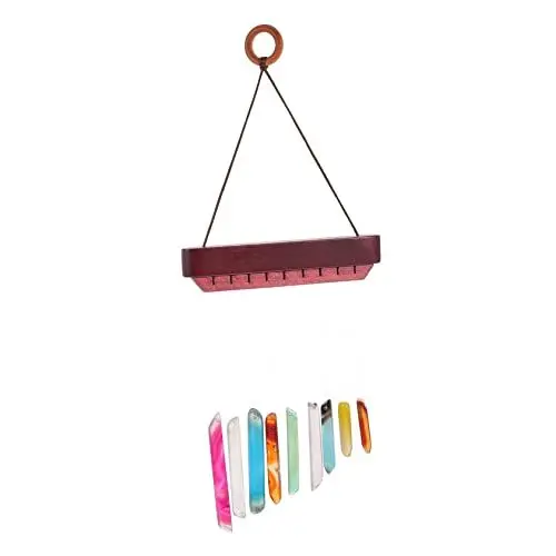 Produktbild: Yardwe Windspiele Aus Achatstäben Windspiel des Tempels Polsterbesatz Wohnkultur Achat Windspiele Basteln Selber Machen Regenbogen-windspiele DIY Eindrucksvoll Achatstreifen Kristall