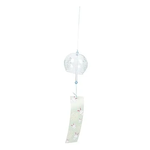 Produktbild: Yardwe Dekoratives Windspiel Aus Japanischem Glas Bezauberndes Hasen-Design Für Dekorationen