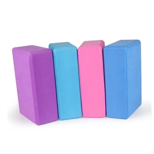 Produktbild: Yardwe EVA Yoga Block Set Mit Dehnungsband 2 Hochwertige Feste Yogablöcke Lila Und Ein Leichtes Dehnungsband Ideales Yoga Zubehör Für Pilates Liebhaber