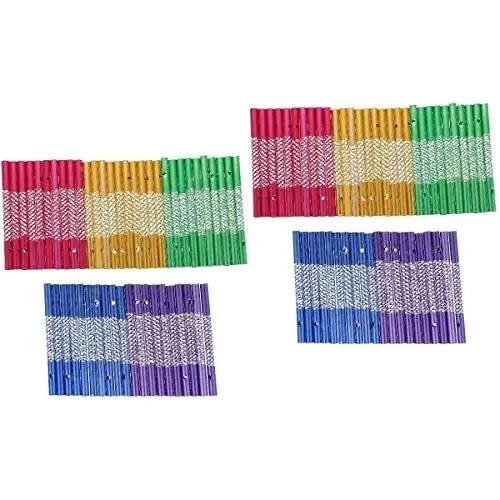 Produktbild: YARNOW 100 STK Material Für Windspiele Selber Machen Kolibri Schmuck Outdoor-dekor DIY Gartenfenster Anhänger Windspiel-bausatz Tiefton-windspiele Chime Hohles Aluminium Metallrohr Kind