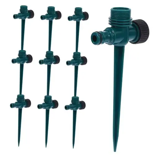 Produktbild: YARNOW 10St Düsen-Erdungsstecker Bewässerung Sprinkler Wasser durch Sprinkler Rasensprenger für den Rasen Gartenschlauch Sprinkler-Stütze Sprinkler-Spike-Basis Rasen Zubehör pp Green