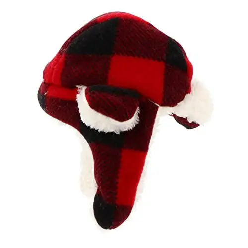 Produktbild: YARNOW Haustierhüte Plüsch-baskenmütze für Hunde Verstellbares Band Haustier-baskenmütze Plaid-Design