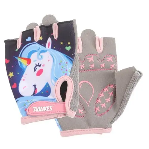 Produktbild: YARNOW 1 Paar Atmungsaktive Fahrradhandschuhe Halbfingerhandschuhe Fahrradhandschuhe Für Kinder Fingerlose Fahrrad-reithandschuhe Skateboard-Handschuhe Traum Fitness Komponente Polyester