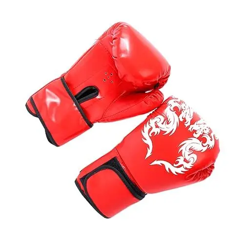 Produktbild: YARNOW Sparring-Boxhandschuhe Pu-Handschuhe Kampfhandschuhe Bequeme Boxtrainingshandschuhe Schutzhandschuhe Für Training Atmungsaktive Sporthandschuhe Leicht Und Tragbar Rot