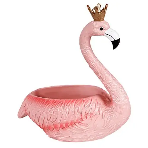 Produktbild: YARNOW Elegantes Dekoratives Tablett Flamingo-aufbewahrungsschale rutschfeste Aufbewahrungsbox Für Gegenstände Aufwendige Schnitzereien