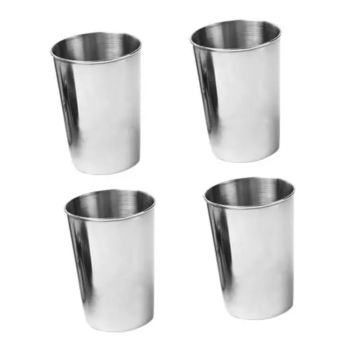 Produktbild: YARNOW 1satz Edelstahl Camping Kaffeetassen Teilig Tragbar Mit Tasche Langlebige Outdoor-tassen Für Reisen Picknicks Und Büro Gesund Und Sicher