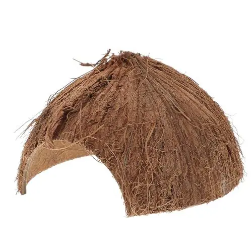Produktbild: YARNOW Natürliche Reptilienhöhle Crawler Shelter Reptilien-versteckhöhle 1 Stück Versteck für Haustiere 13 cm Kokosnussschale