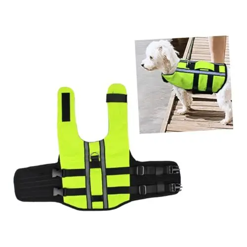 Produktbild: YARNOW 1stk Welpen Schwimmweste Bootswesten Welpenschwimmwesten Für Kleine Hunde Haustier Hund Weste Outdoor-badebekleidungsweste Für Haustiere Hetzen Kleine Hundeweste Warnweste Green