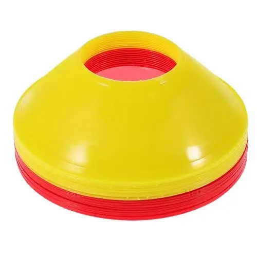 Produktbild: YARNOW 20stücke Mini Sport Trainingskegel Winddicht Rot Und Gelb Für Fußballtraining Agility-übungen Feldmarkierung Für Erwachsene
