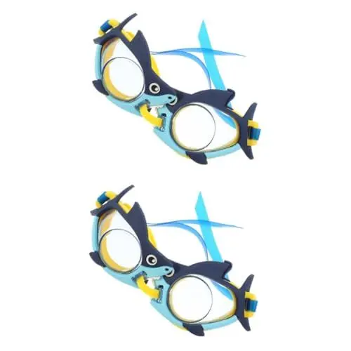 Produktbild: YARNOW 2stücke Junge Mädchen Schwimmbrille Mit Anti-beschlag Und Uv-schutz Cartoon Design Für Jungen Und Mädchen Für Pool Schwimmen Sicher Und Bequem Für Kinderaugen