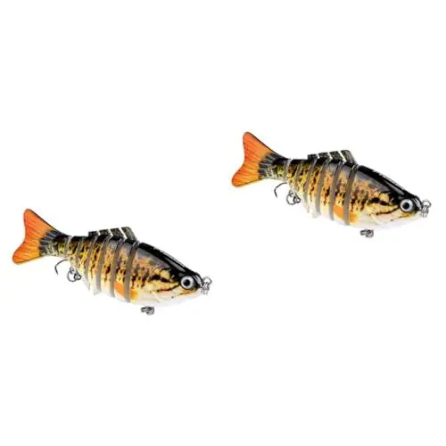 Produktbild: YARNOW 2St Harter Köder Hechtköder crankbaits Fishing Accessories fischerzubehör Raubfischköder anglerzubehör barschköder Angeln zubehör Lebensechter Angelköder harten Köder fischen