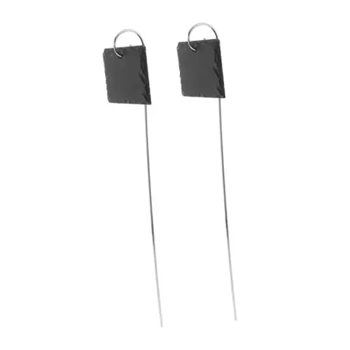 Produktbild: YARNOW 2St Pflanzenetikett Gartenstecker pflanzenbeschriftungen Pflanzenstecker pflanzenpflege Gartenschild Gartenetiketten für den Außenbereich, wasserfest Rostfreier Stahl Black