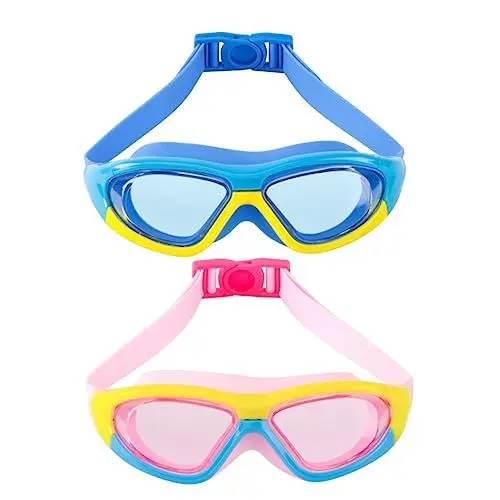 Produktbild: YARNOW 2St Schwimmbrille für Kinder Gläser Schwimmbrillen für Kinder Anti-Beschlag-Schwimmbrille Wasserdichte Schwimmbrille -Schwimmbrille Taucherbrille großer Rahmen Rechner