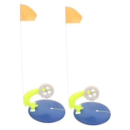 Produktbild: YARNOW 2stücke Schlitten Zum Eisfischen Mit Aufstellfunktion Flagge Zum Aufstellen Von Anglerflaggen Zum Eisfischen Tragbares Zubehör Angelflagge Zum