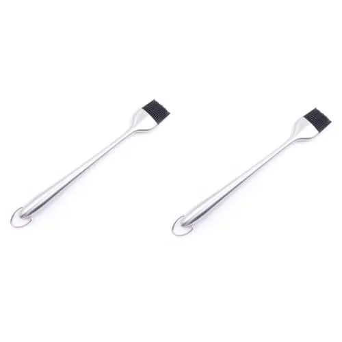 Produktbild: YARNOW 2 Stücke Edelstahl Griff Grill Pinsel Öl Sauce Creme Pinsel Für Bbq Kuchen Gebäck Wärme Widerstand