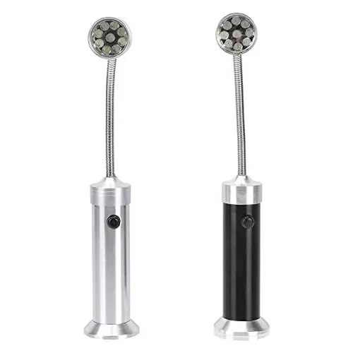 Produktbild: YARNOW 2 STK 9led Grill Lampe Aufgabenlicht Grill Taschenlampe Außenschlauch Wiederaufladbare Grillleuchte Grillhaube Licht Grillen Grillwerkzeug Aluminiumlegierung Schwanenhals Arbeit