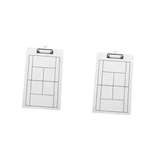 Produktbild: YARNOW 2 Sätze Taktisches Brett Klemmbrett Trocken Abwischbar Whiteboard-klemmbrett Tennisausrüstung Tennis Anzeigetafel Tennis-Gadgets Sport-zwischenablage PVC Weiß 2 Stück * 2