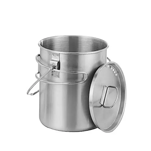 Produktbild: YARNOW 2 Stk Outdoor-Wasserbecher Campingbecher mit Deckel Campingkochgeschirr aus Edelstahl Kaffeetassen mit Deckel Kaffeebecher mit Deckel Camping Wasserbecher draussen
