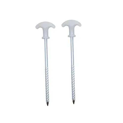 Produktbild: YARNOW 2st Erdnagel Campingzelte Rucksackzelt Camping Zelt Haken Aus Edelstahl Fluoreszierendes Zelt Strapazierfähiges Zelt Outdoor-Haken Spiral- Rostfreier Stahl Zubehör Hohe Festigkeit