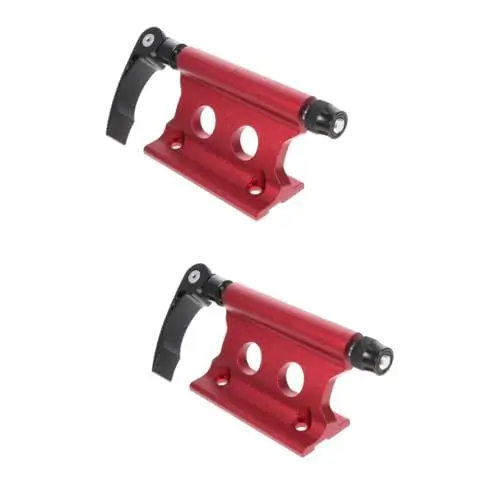 Produktbild: YARNOW 2st Fahrrad Befestigungs Clip Aluminium Kupplung Schnellspanner Fahrradgabelhalterung Fahrradträger Fürs Auto Fahrrad Gabelschloss Umrüsten Gepäckablage Rot