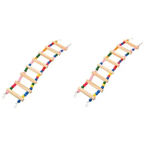 Produktbild: YARNOW 2stücke Vogel Kletterleiter Spielzeug Für Wellensittiche Nymphensittiche Und Papageien Fördert Und Geistige Sicheres Material Für Gesunde Haustiere