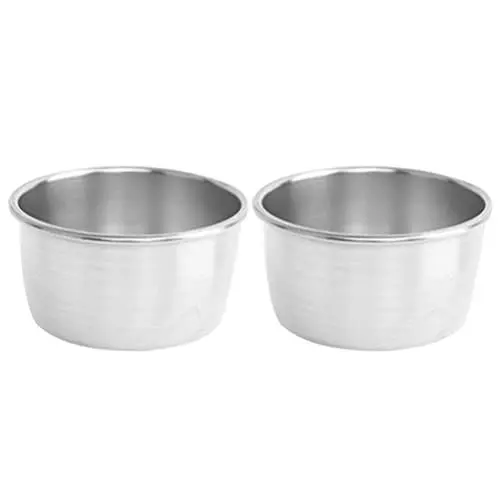Produktbild: YARNOW 2st Steaksaucenbecher Wasabi-Gericht Förmchen Ketchup-schüssel Verkostungsgerichte Beilagenschalen Schüssel Mit Sojasauce Portionsbecher Dipschalen Rostfreier Stahl Tasse Marmelade