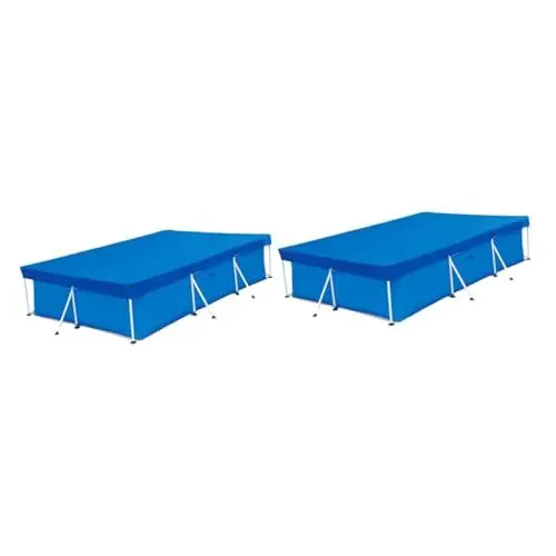 Produktbild: YARNOW 2st Z. B. Poolabdeckung wasserdichte Whirlpoolabdeckung Regenfeste Poolabdeckung Sandkastenüberdachung Poolabdeckung Im Winter Runde Plane Pool-pad Schwimmbadabdeckung Blue