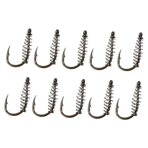 Produktbild: YARNOW 30 STK Federhaken Angler ausrüstung Fishing Tackle Angeln zubehör kalanchoe Silve Salzwasser-Angelhaken Haken mit hohem Kohlenstoffgehalt Wels Tragbarer Angelhaken Federfischhaken