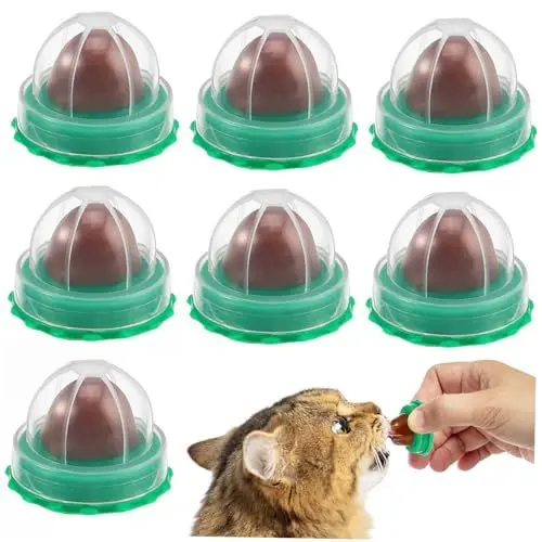 Produktbild: YARNOW Fisch Snack Katze 30 Stück Katzenbonbons Zum Lecken Leckspaß Für Katzen Katzenminze Ball Leckbare Süßigkeiten Katzenminze Lutscher Katzensnacks Katzen Leckereien Wand Katzenminze