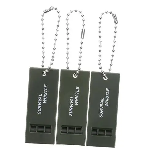 Produktbild: YARNOW 3 Stück Notfallpfeife, Laute Überlebensausrüstungspfeife Mit Kette, Sicherheitssignalpfeife Für Erdbebenrettung, Lebensrettende Pfeife Im Freien Für Wandern, Bootfahren, Camping