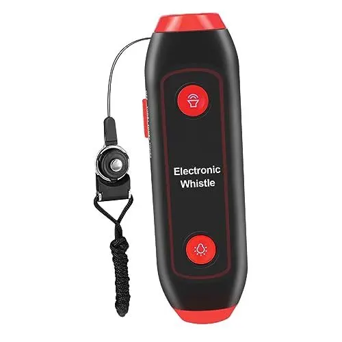 Produktbild: YARNOW 3 The voicess voctorious batteriebetrieben The Sound Lehrerpfeife Sifflet Leuchtfeuer Zinn Bärenhorn Trainerpfiff für Trainer Magnet rot