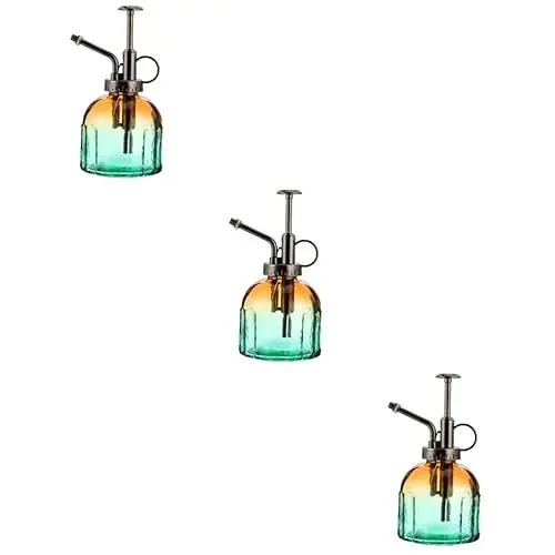 Produktbild: YARNOW 3st Vase Glas Gießkanne Glasbewässerung Metallisches Wasser Schorle Kann Dekorativer Pflanzennebel Pflanzengießkanne Spritzer Gießkanne Glas Pflanzen Mister 200ml Luft Werkzeug