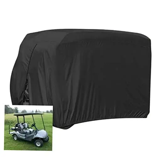 Produktbild: YARNOW 4 Golfwagen Zubehör Golfwagenabdeckung Dach Golfwagenschutz Golfwagen Winterabdeckung Tragbare Golfwagenabdeckung Golfwagen Regenschutz Golfwagengehäuse Erröten Schwer 210d