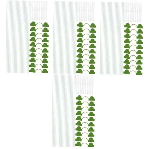 Produktbild: YARNOW 4 Sätze Gewächshaus Gartenhausgestell balkongewachshaus pflanzenschutzhaube Regenschutz Unterstützung für Pflanzenkäfige Planenclips gärtnerische Unterstützung Gartenreifen pp Weiß