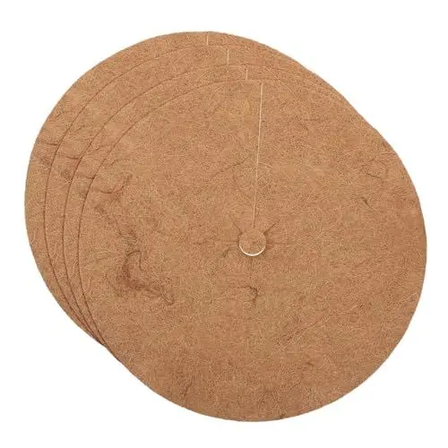 Produktbild: YARNOW 4 Stück Kokosfaser-baumring, Baumschutz, Gartenabdeckungen Für Gemüse, Baummulchring, Dekorativer Übertopffüller Für Künstliche Pflanzen, Baum-bodendecker