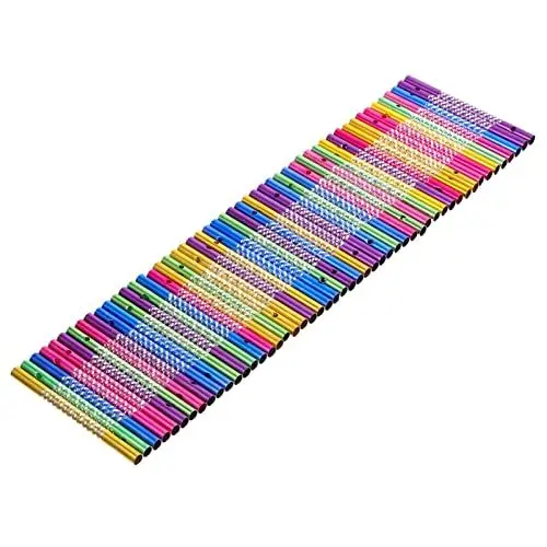 Produktbild: YARNOW 50 Stück Windspielröhren Buntes Windspiel-Set DIY-Windspielteile Für Garten Heim Und Außenbereich Hängende Dekoration 8 cm