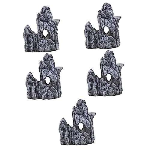 Produktbild: YARNOW 5st Mini-steingarten Bonsai-steingarten-kit Für Den Innenbereich Steinverzierung Ansehen Fischhöhlenfelsen Miniatur-bergfiguren Künstlich Drinnen Anlage Komposit-Zement Ältere